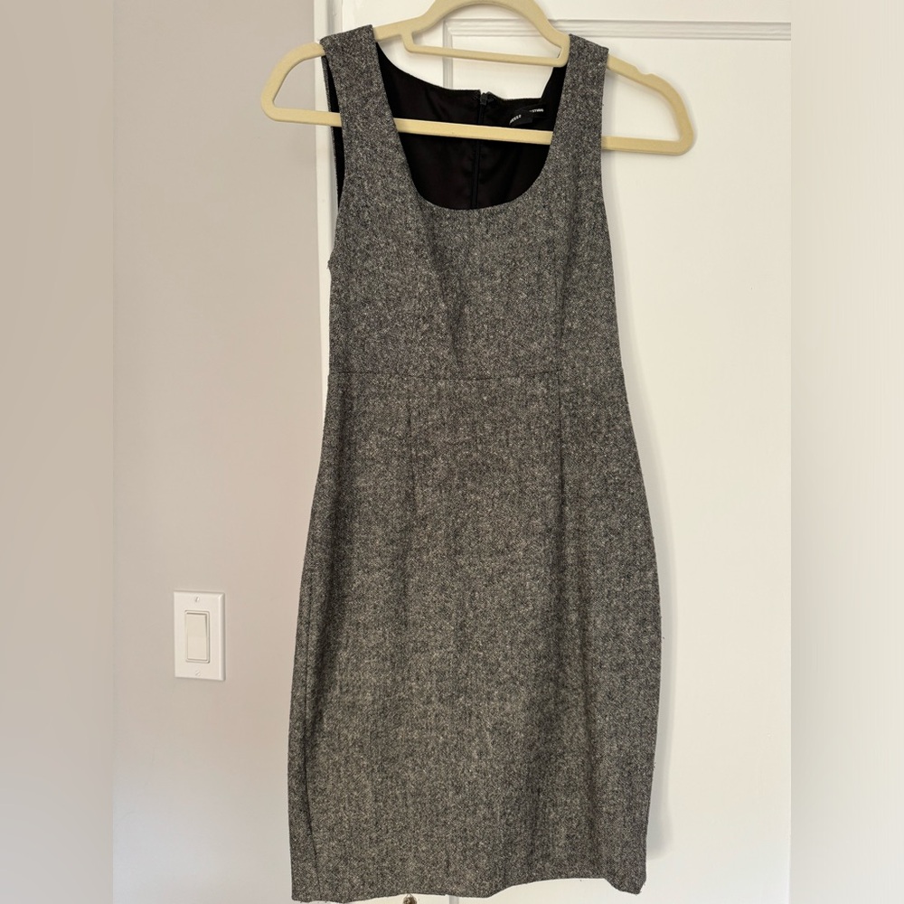 Grey form fitting dress
